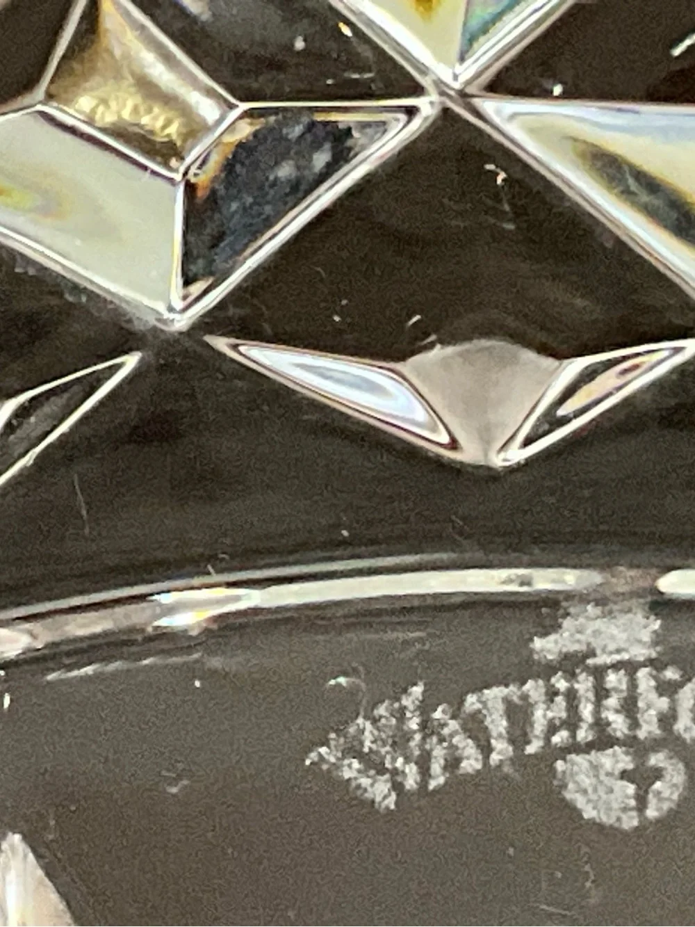 Waterford Lismore Crystal 8” Square Accent Plates Pair #117045 Ireland Box